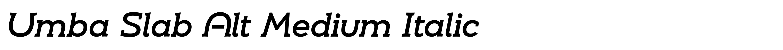 Umba Slab Alt Medium Italic